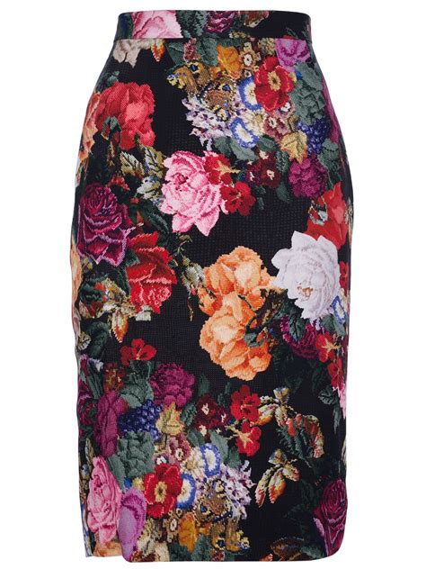 dolce gabbana pencil skirt|dolce and gabbana floral skirt.